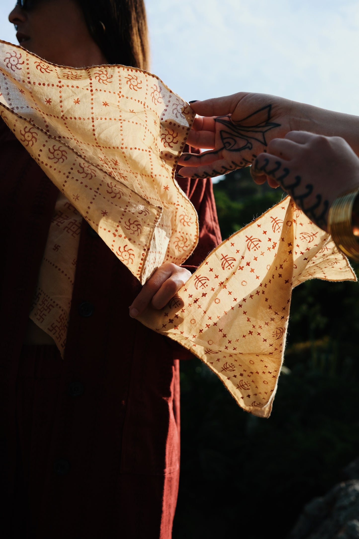 Hand Block-Printed Scarf